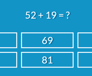Arithmetic quiz – addition